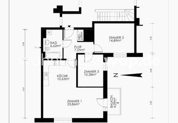 Wohnung Hamburg Barmbek-Nord - 3 Zimmer, 76 m&sup2;, 800&euro; | Angebot:24539482