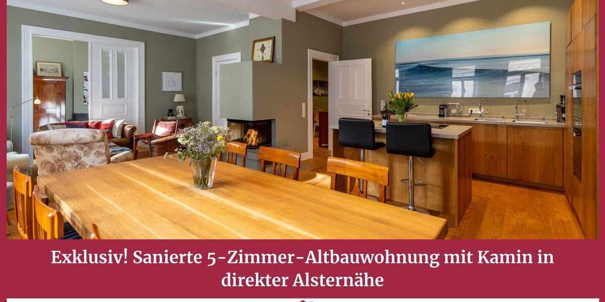 Etagenwohnung Hamburg Altstadt - 5 Zimmer, 151 m&sup2;, 4.250&euro; | Angebot:27405458